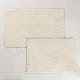 Brou Diamond Lattice Textured Machine Washable Bath Rugs, Set of 2 - Bath Rugs by Superior Brand