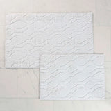 Brou Diamond Lattice Textured Machine Washable Bath Rugs, Set of 2 - Bath Rugs by Superior Brand