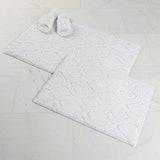 Brou Diamond Lattice Textured Machine Washable Bath Rugs, Set of 2 - Bath Rugs by Superior Brand