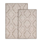 Ceton Diamond Trellis Textured Machine Washable Bath Rugs, Set of 2 - Bath Rugs by Superior Brand