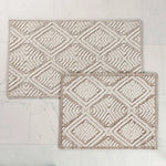 Ceton Diamond Trellis Textured Machine Washable Bath Rugs, Set of 2 - Bath Rugs by Superior Brand