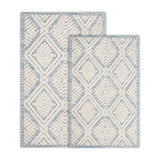 Ceton Diamond Trellis Textured Machine Washable Bath Rugs, Set of 2 - Bath Rugs by Superior Brand