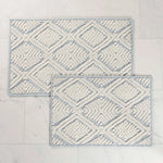 Ceton Diamond Trellis Textured Machine Washable Bath Rugs, Set of 2 - Bath Rugs by Superior Brand
