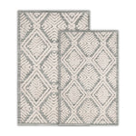 Ceton Diamond Trellis Textured Machine Washable Bath Rugs, Set of 2 - Bath Rugs by Superior Brand
