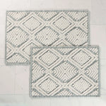 Ceton Diamond Trellis Textured Machine Washable Bath Rugs, Set of 2 - Bath Rugs by Superior Brand