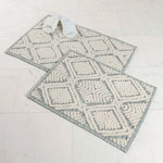 Ceton Diamond Trellis Textured Machine Washable Bath Rugs, Set of 2 - Bath Rugs by Superior Brand