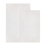 Ceton Diamond Trellis Textured Machine Washable Bath Rugs, Set of 2 - Bath Rugs by Superior Brand