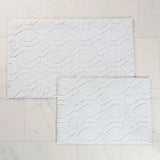 Ceton Diamond Trellis Textured Machine Washable Bath Rugs, Set of 2 - Bath Rugs by Superior Brand