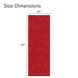 Checkered Cotton Washable Non-Slip Bath Rugs or Runner