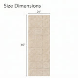 Checkered Cotton Washable Non-Slip Bath Rugs or Runner