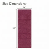 Checkered Cotton Washable Non-Slip Bath Rugs or Runner