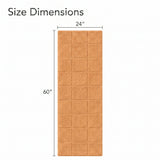 Checkered Cotton Washable Non-Slip Bath Rugs or Runner