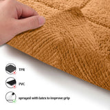 Checkered Cotton Washable Non-Slip Bath Rugs or Runner