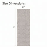 Checkered Cotton Washable Non-Slip Bath Rugs or Runner