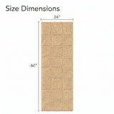 Checkered Cotton Washable Non-Slip Bath Rugs or Runner
