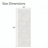 Checkered Cotton Washable Non-Slip Bath Rugs or Runner