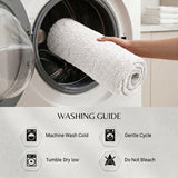 Checkered Cotton Washable Non-Slip Bath Rugs or Runner