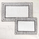 Inaya Modern Striped Tufted Shag Machine Washable Bath Rugs, Set of 2 - Bath Rugs by Superior Brand