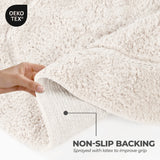Superior Cotton Non Slip Oval 2 Piece Bath Rug Set