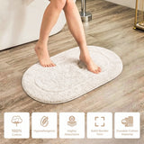 Superior Cotton Non Slip Oval 2 Piece Bath Rug Set
