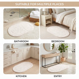 Superior Cotton Non Slip Oval 2 Piece Bath Rug Set