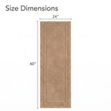 Solid Bordered Cotton Washable Non-Slip Bath Rugs or Runner