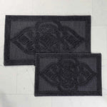 Myra Medallion Textured Jacquard Machine Washable Bath Rugs, Set of 2 - Bath Rugs by Superior Brand