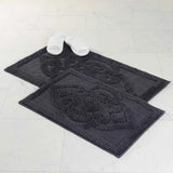 Myra Medallion Textured Jacquard Machine Washable Bath Rugs, Set of 2 - Bath Rugs by Superior Brand