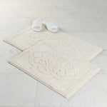 Myra Medallion Textured Jacquard Machine Washable Bath Rugs, Set of 2 - Bath Rugs by Superior Brand