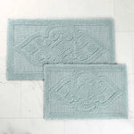 Myra Medallion Textured Jacquard Machine Washable Bath Rugs, Set of 2 - Bath Rugs by Superior Brand