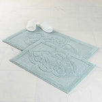 Myra Medallion Textured Jacquard Machine Washable Bath Rugs, Set of 2 - Bath Rugs by Superior Brand