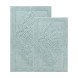 Myra Medallion Textured Jacquard Machine Washable Bath Rugs, Set of 2 - Bath Rugs by Superior Brand