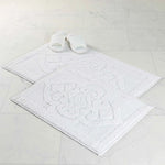 Myra Medallion Textured Jacquard Machine Washable Bath Rugs, Set of 2 - Bath Rugs by Superior Brand
