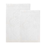 Myra Medallion Textured Jacquard Machine Washable Bath Rugs, Set of 2 - Bath Rugs by Superior Brand
