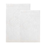 Myra Medallion Textured Jacquard Machine Washable Bath Rugs, Set of 2 - Bath Rugs by Superior Brand