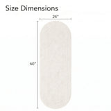 Oval Cotton Washable Non-Slip Bath Rugs or Runner