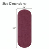 Oval Cotton Washable Non-Slip Bath Rugs or Runner