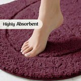Oval Cotton Washable Non-Slip Bath Rugs or Runner