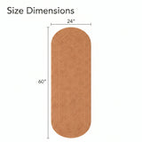 Oval Cotton Washable Non-Slip Bath Rugs or Runner
