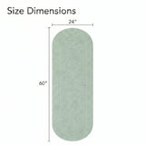 Oval Cotton Washable Non-Slip Bath Rugs or Runner