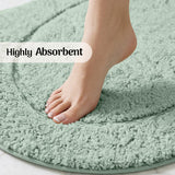 Oval Cotton Washable Non-Slip Bath Rugs or Runner