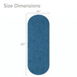 Oval Cotton Washable Non-Slip Bath Rugs or Runner