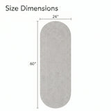 Oval Cotton Washable Non-Slip Bath Rugs or Runner