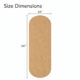 Oval Cotton Washable Non-Slip Bath Rugs or Runner