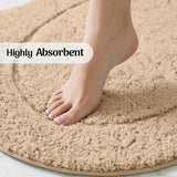Oval Cotton Washable Non-Slip Bath Rugs or Runner