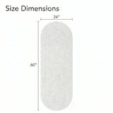 Oval Cotton Washable Non-Slip Bath Rugs or Runner