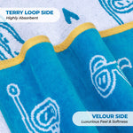 Bahama Cotton Fuzzy Velour Terry Large Oversized Beach Towel - Beach Towel by Superior Brand