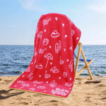 Bahama Cotton Fuzzy Velour Terry Large Oversized Beach Towel - Beach Towel by Superior Brand