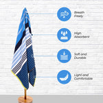 Mira Striped Cotton Velour Terry Large Oversized Beach Towel - Beach Towel by Superior Brand