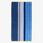 Mira Striped Cotton Velour Terry Large Oversized Beach Towel - Beach Towel by Superior Brand